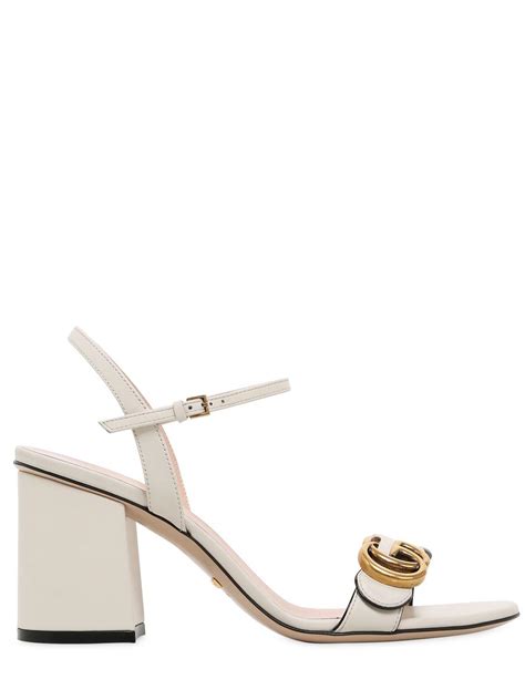 gucci marmont sandals white|Gucci gg block heel sandals.